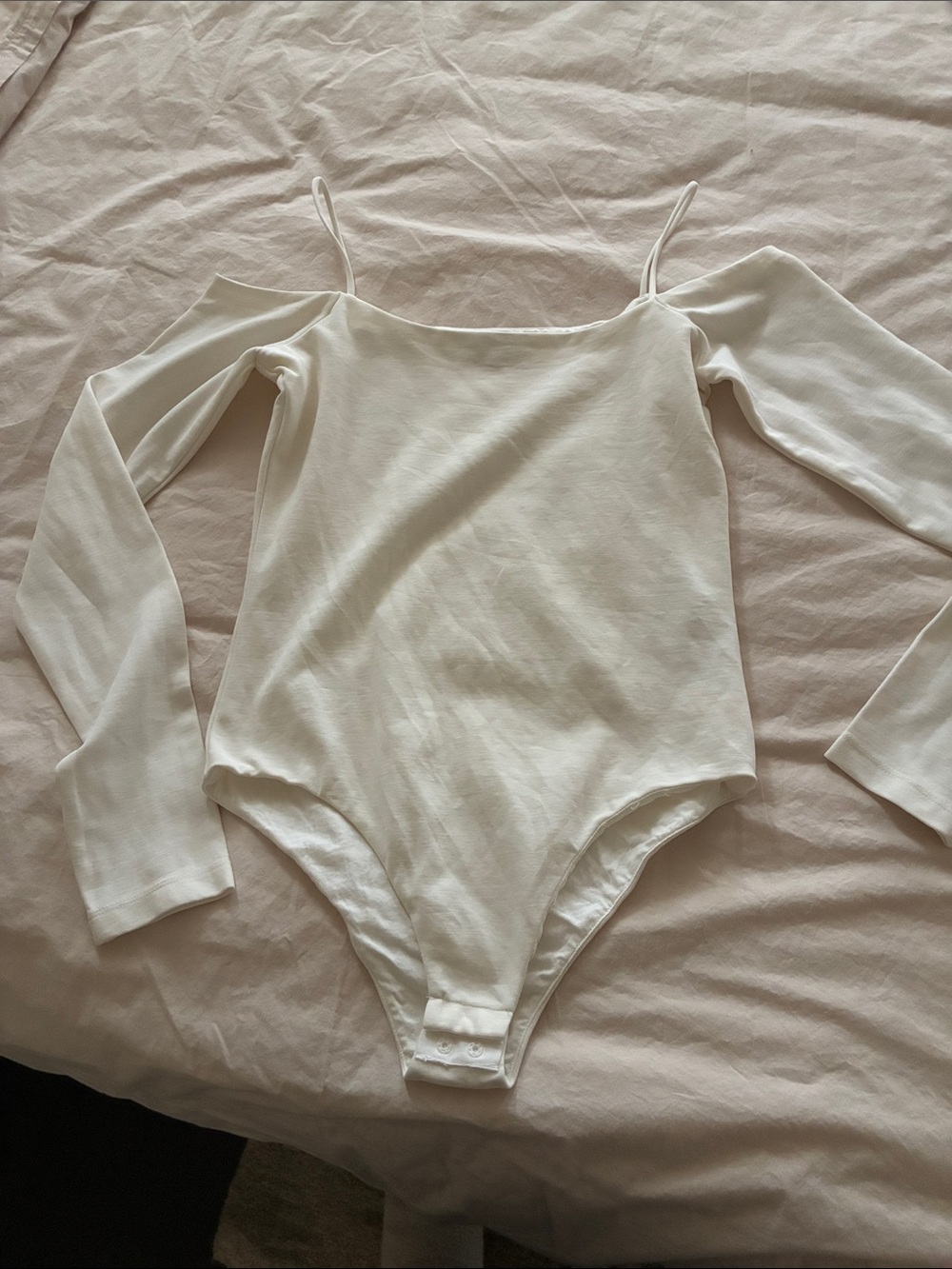 All Saints Off-Shoulder Long Sleeve One-Piece Bodysuit